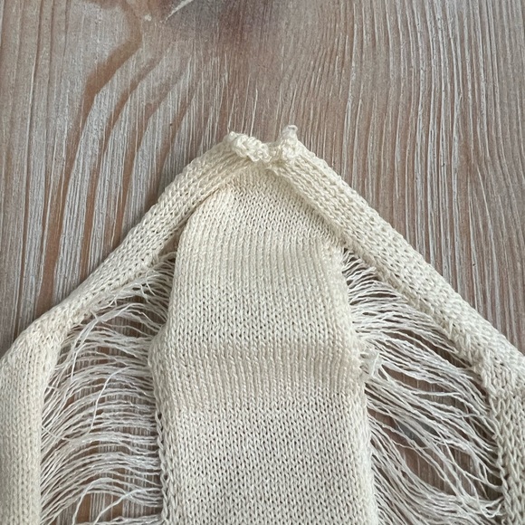 Fashionnova Distressed Halter Maxi Dress - Cream - Picture 7 of 11